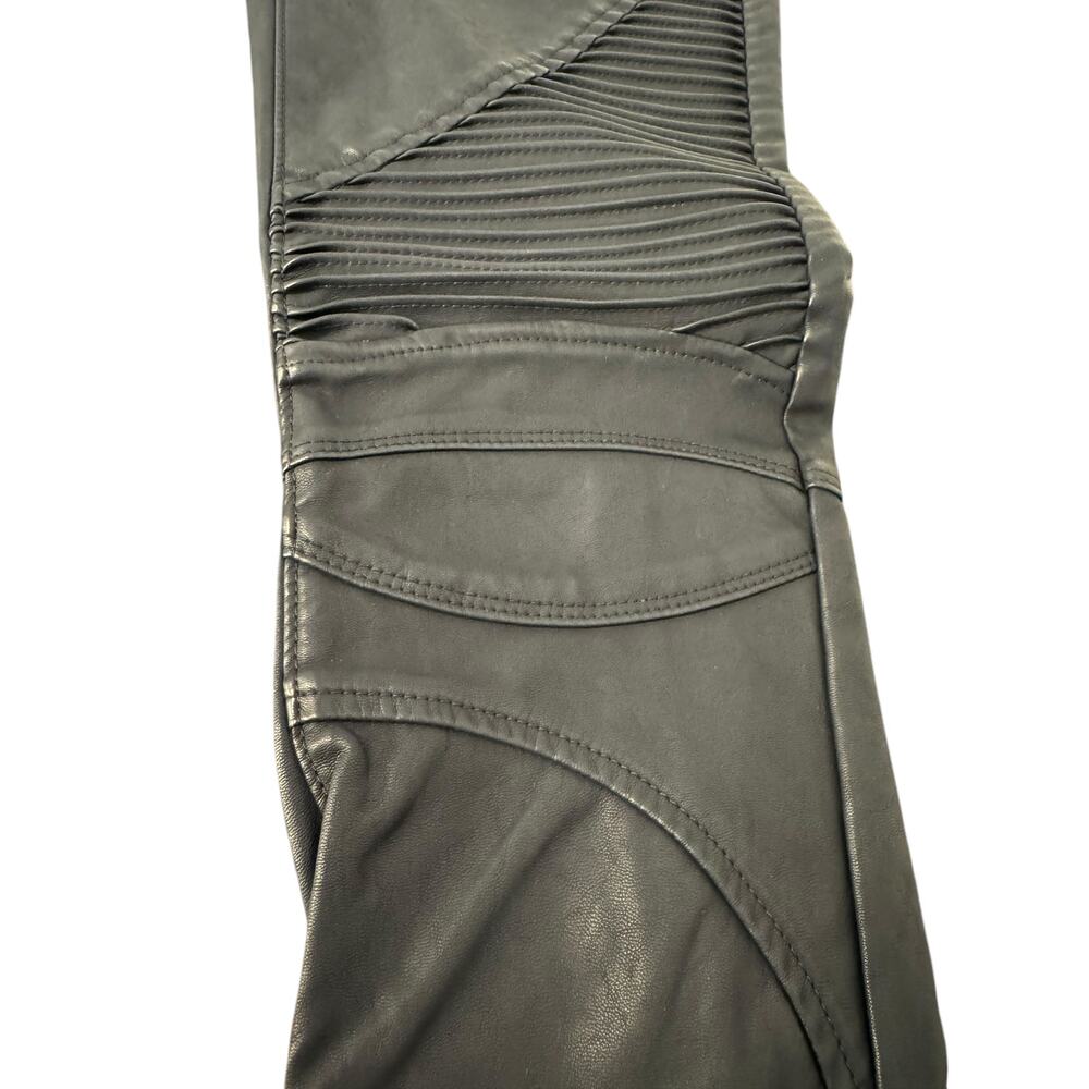 NWT BlankNYC Silent Vegan Leather Denim Moto Pants - Picture 12 of 16